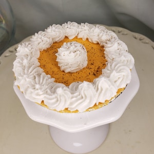 3&quot; Mini Pumpkin Cream Faux Pie/Ornament