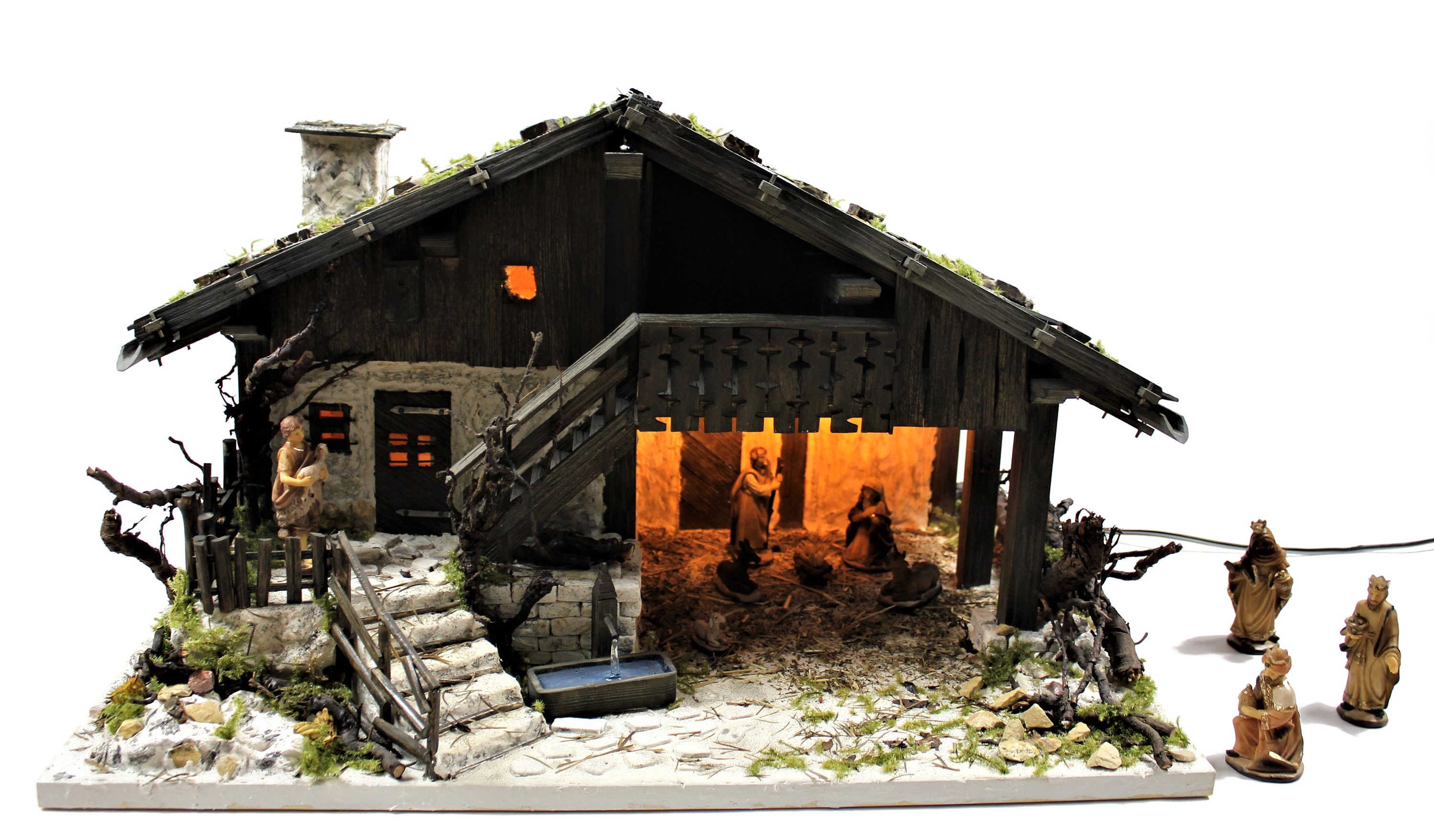Alpenländische Weihnachtskrippe Zunteralm Krippe Etsy