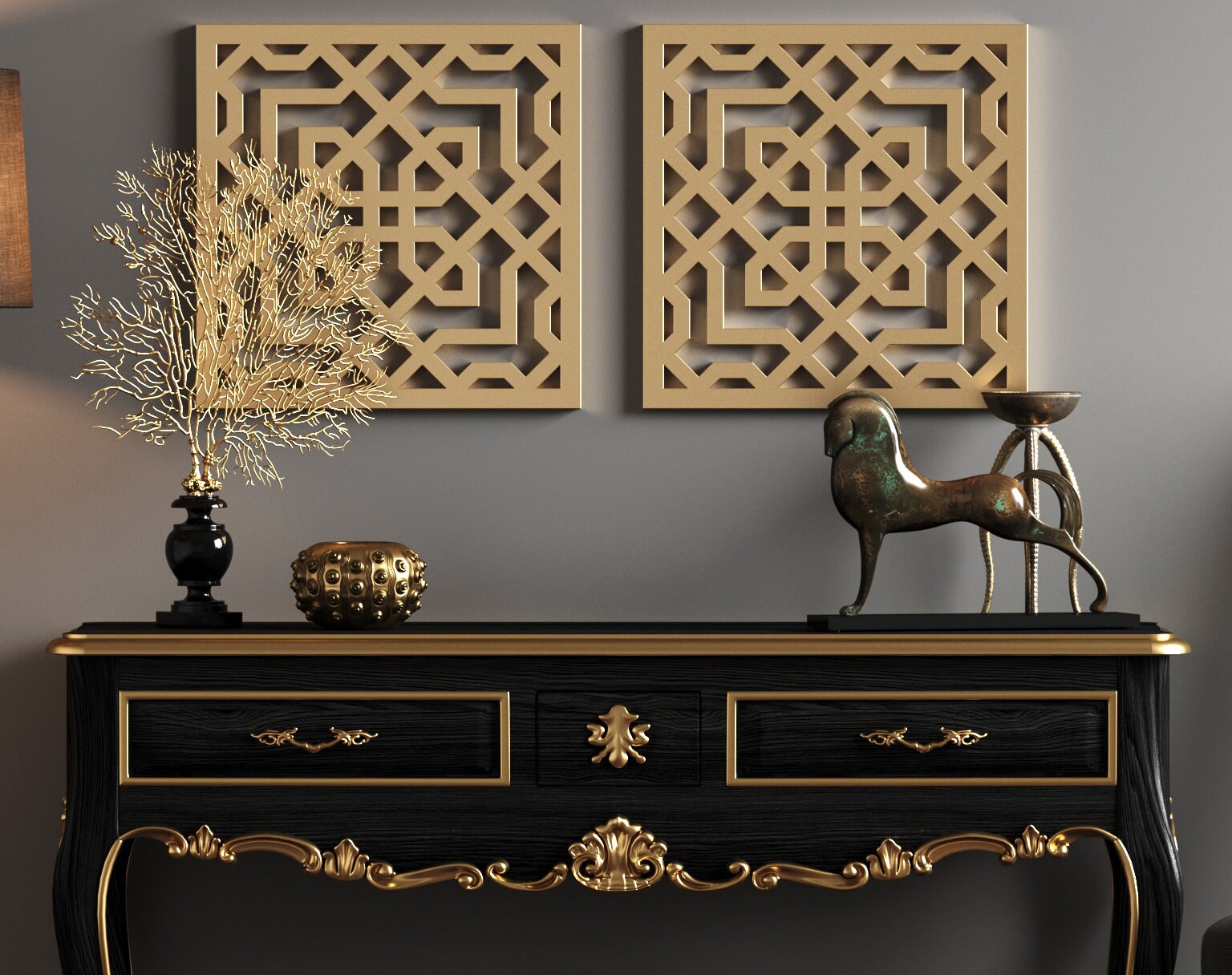 Fretwork wall hanging decor wall art wooden wall panels Etsy