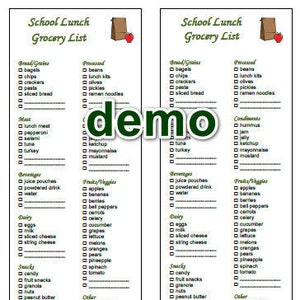 back to school grocery list printable 2 in 1 pdf etsy