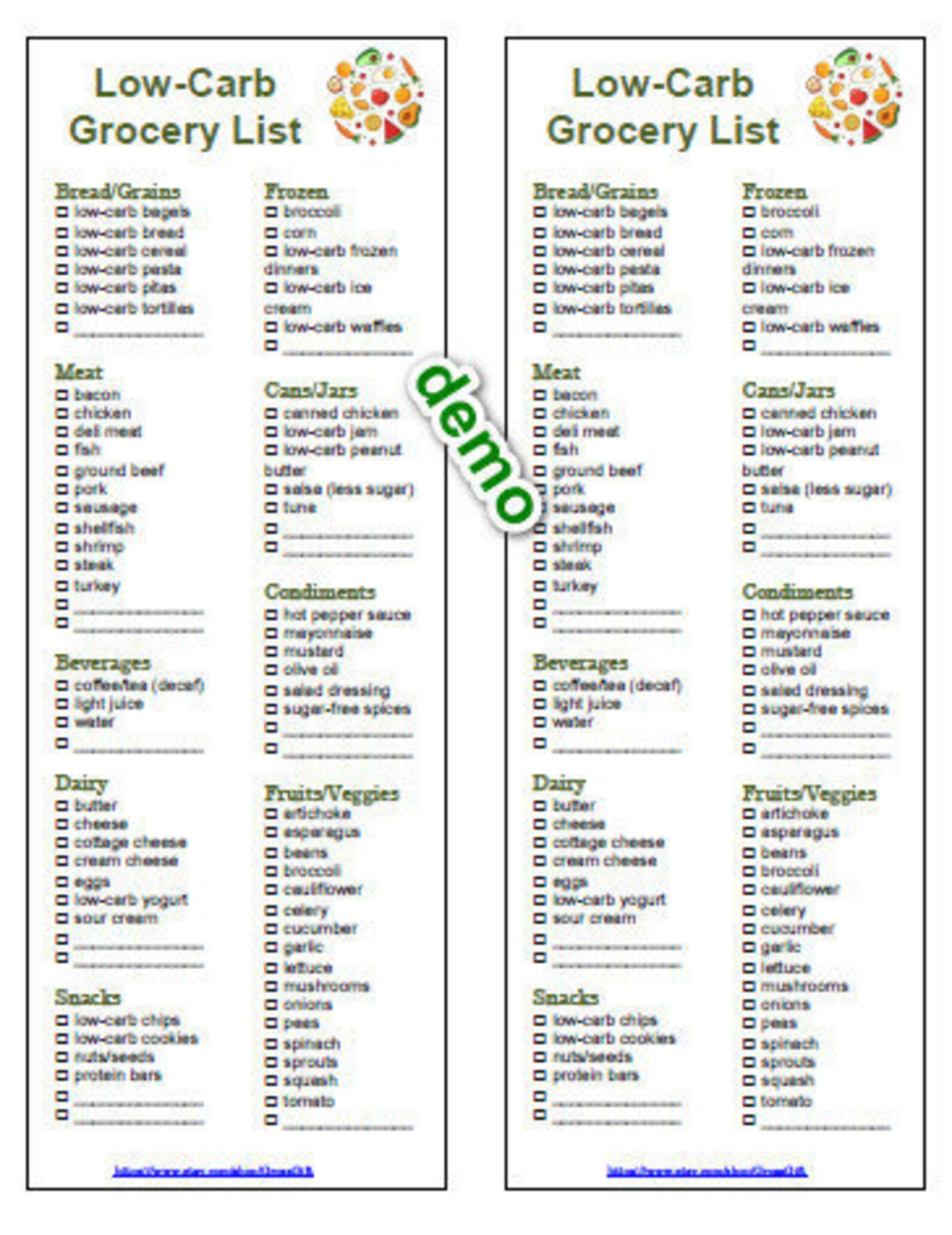 Easy low carb and keto food list printable free twl working moms low 