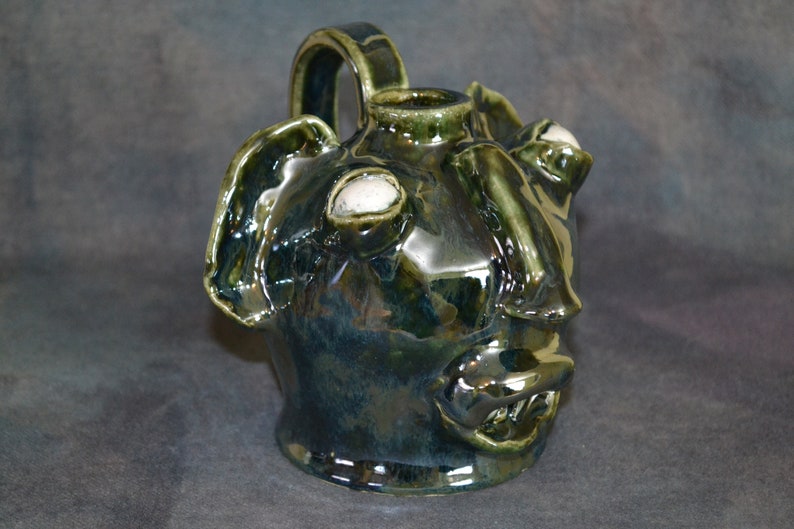JONAH Southern Folk Art Face Jug Pottery Hand Thrown Etsy