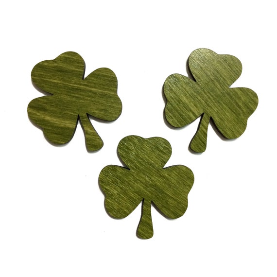 Shamrock Decor Wood Fridge Magnets Set St. Patrick's Day | Etsy