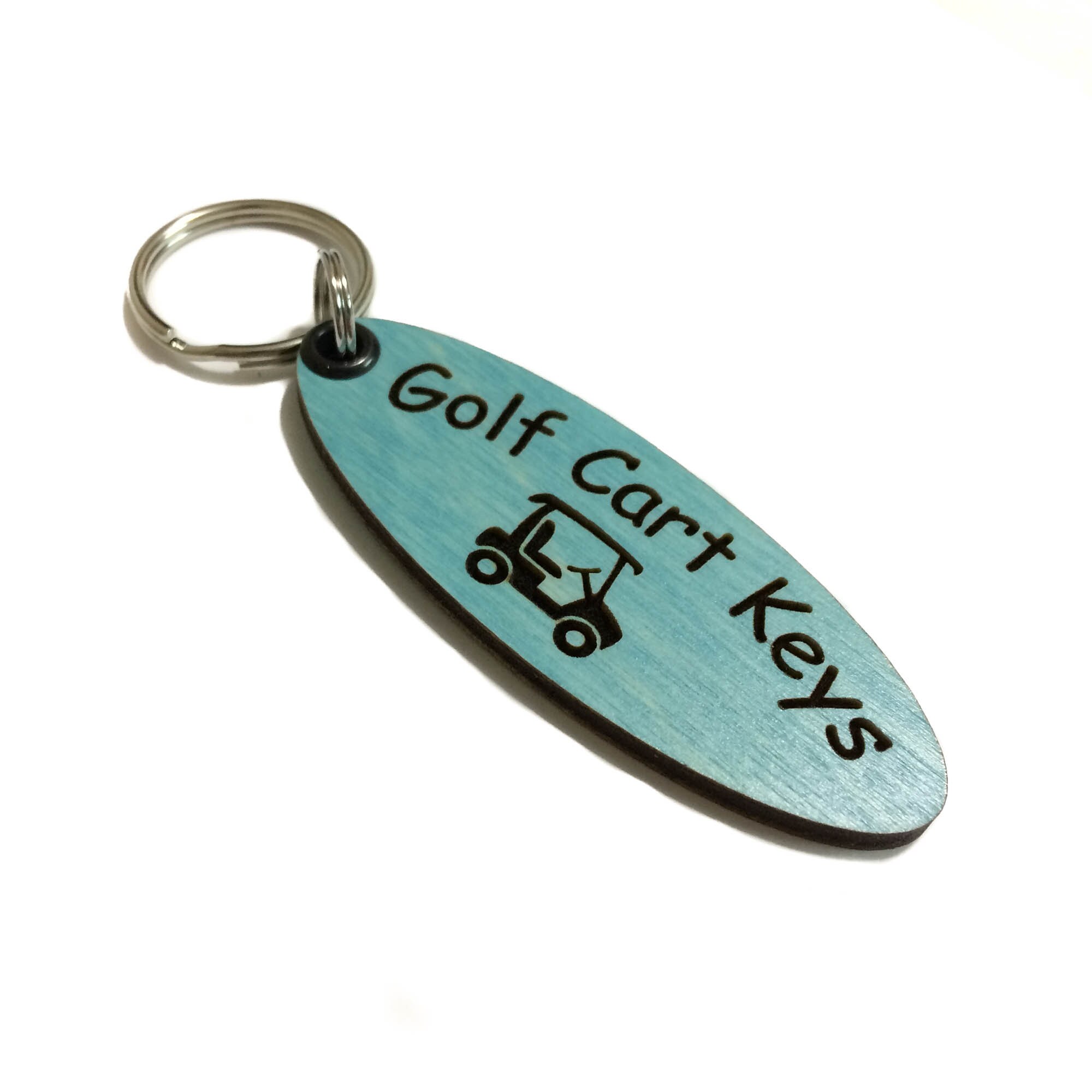 Golf Cart Key Chain Golf Gift Golf Cart Keys Wood Key Ring | Etsy
