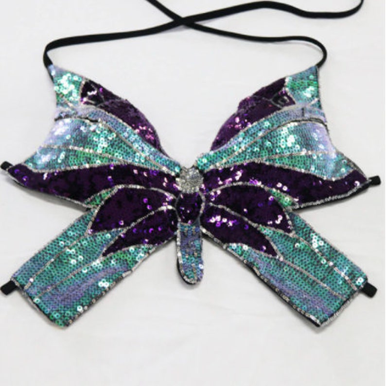Y2k Sequin Butterfly Top Etsy UK