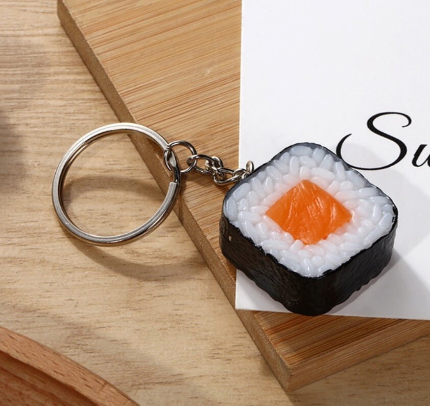 Fashion Sushi Corgi Animal Keychain Strap Keyrings Hanging Holder