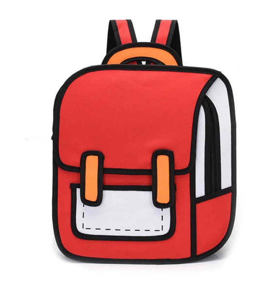 2D Drawing Cartoon Bag - Etsy 2D Drawing Cartoon Bag - Etsy