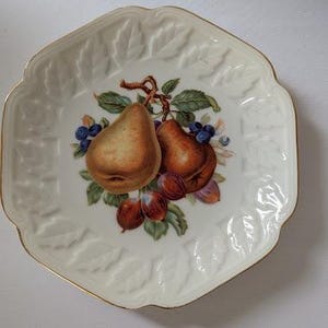 Vintage Mitterteich Bavaria Handcrafted Porcelain Plate – Floral with Gold Trim