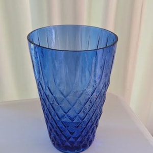 Tall cobalt blue vase