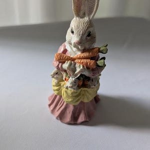 Vintage Mama Bunny with Baby Bunnies Figurine