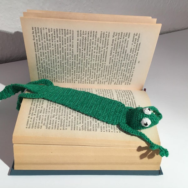 Bookmark Lizard, Eidechse,Amigurumi, Lesezeichen Tiere, häkeln, Buch-Geschenk,