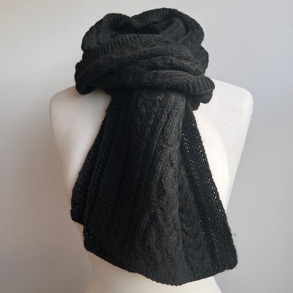 Black Alpaca Scarf Women – Etsy