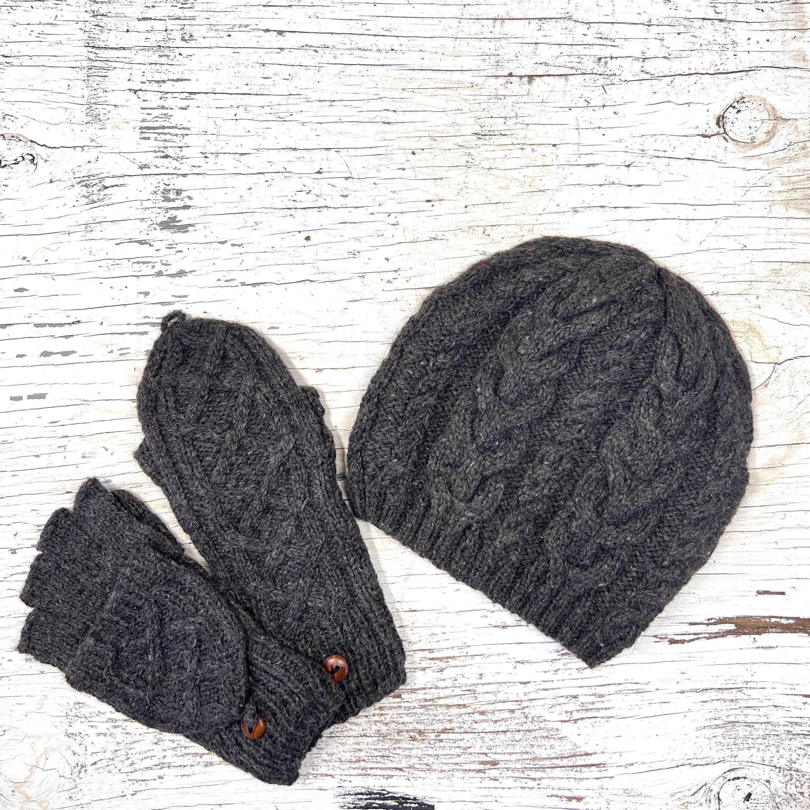 Machine knitted hat, scarf, gloves handmade Crochet half gloves ?free tutorial on my YouTube now ?lets  main image 2