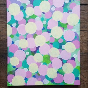 I Rock a lot of Polka Dots 14x11 Canvas Acrylic Painting