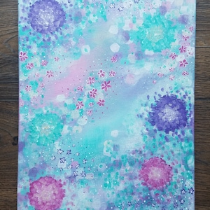 Abstract Dreams of Flowers 11x14 Acrylic Painting