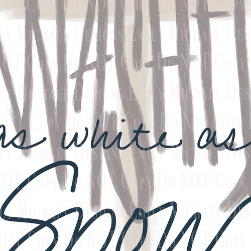 Washed as White as Snow Digital Download PNG Sublimation Art - Etsy