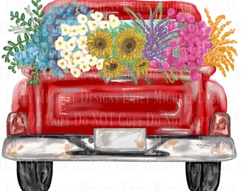 Free Free Vintage Truck With Flowers Svg 430 SVG PNG EPS DXF File