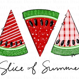 Slice of Summer Watermelon PNG Summer Watermelon Sublimation PNG Summer Watermelon Cute Digital Download Image