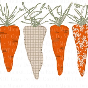 Pattern Carrots PNG Cute Easter Design with Carrots Sublimation Easter Bunny Carrot Digital Download