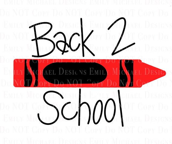 Back to School PNG Crayon Art File Crayon Sublimation Teacher Red Crayon Digital Download Printable School PNG