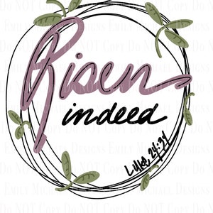 He is Risen Digital Download Bible Verse Image Art Digital Image Scripture Risen Indeed Springtime Easter PNG Easter Sublimation
