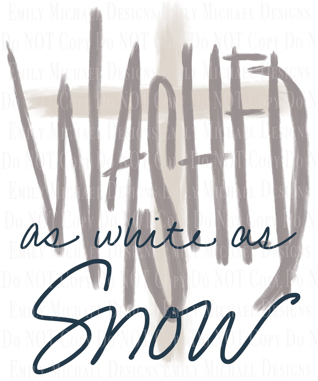 Washed as White as Snow Digital Download PNG Sublimation Art Church ...