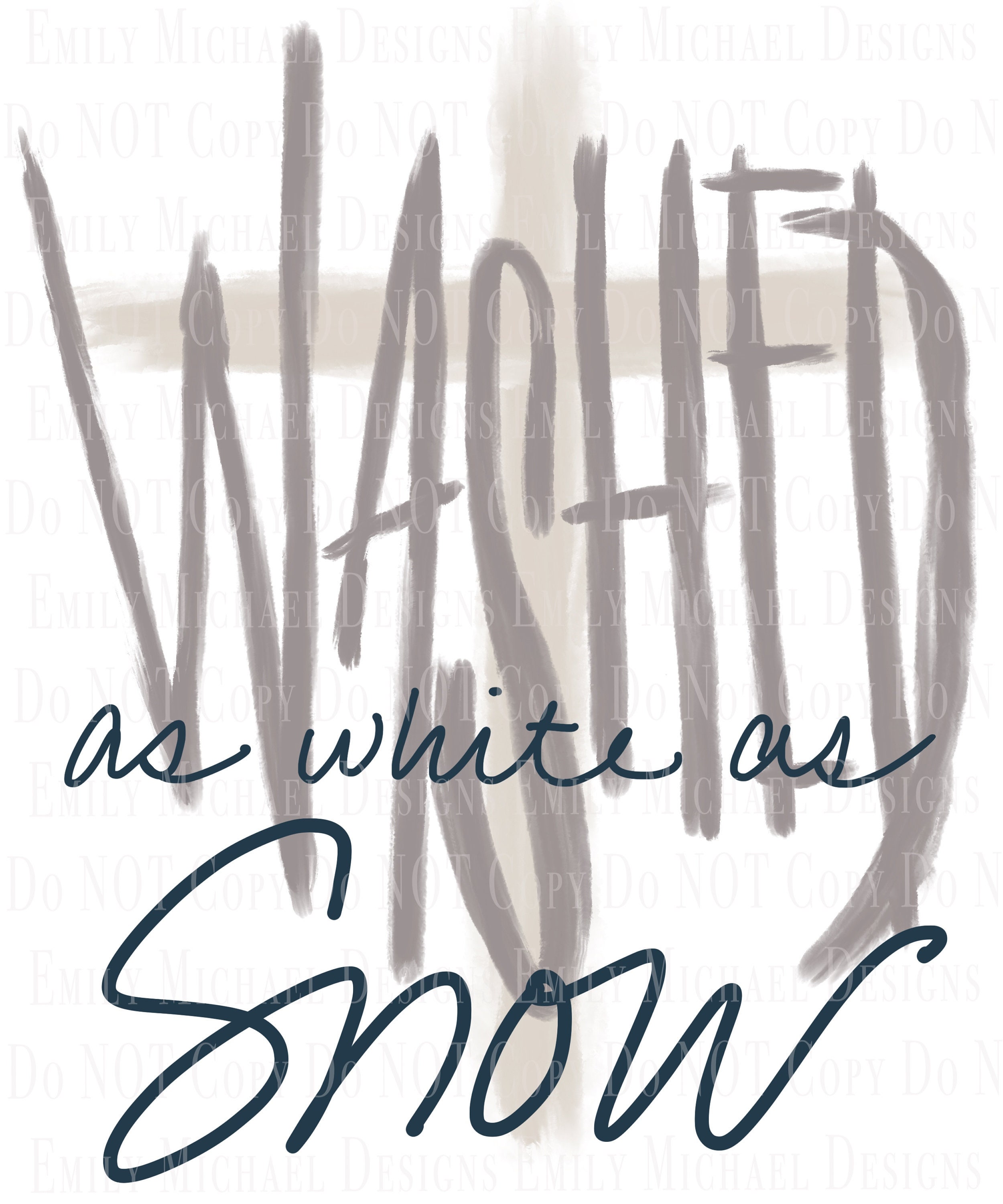 Washed As White As Snow Digital Download PNG Sublimation Art | Etsy