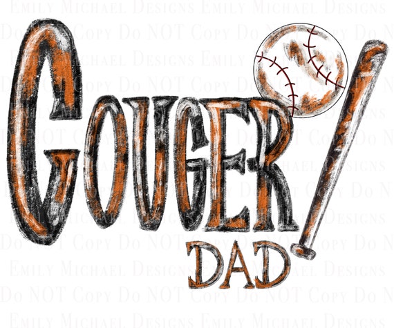 Couger Dad Baseball Image Digital Download PNG Baseball Sublimation Cougar Dad PNG Digital Sports Image Baseball Art