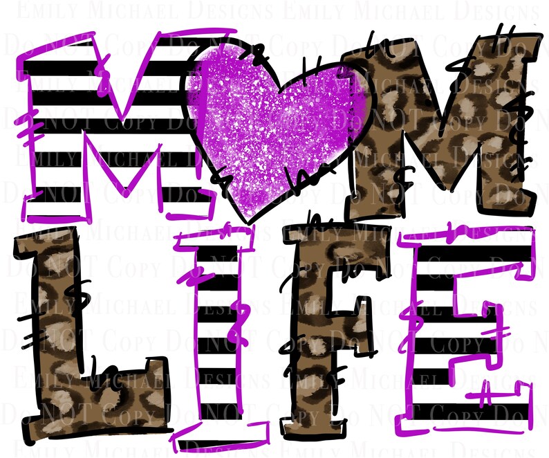 Download Mom Life Digital Download PNG Mom Sublimation PNG Leopard | Etsy