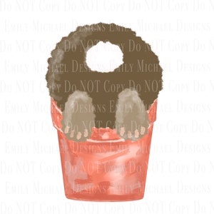 Bunny Flower Pot Digital Download Easter Sublimation PNG Easter Bunny Art Spring Bunny Art Hand drawn Digital Art