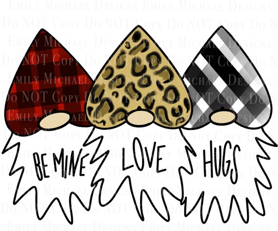 Three Gnomes Valentines Hearts Leopard Printed Buffalo Plaid T-Shirt Three Gnomes Valentines Hearts Leopard Printed Buffalo Plaid T-Shirt