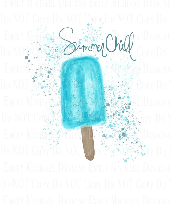 Summer Chill PNG Popsicle digital download Sublimation Vinyl art cute summer art for print