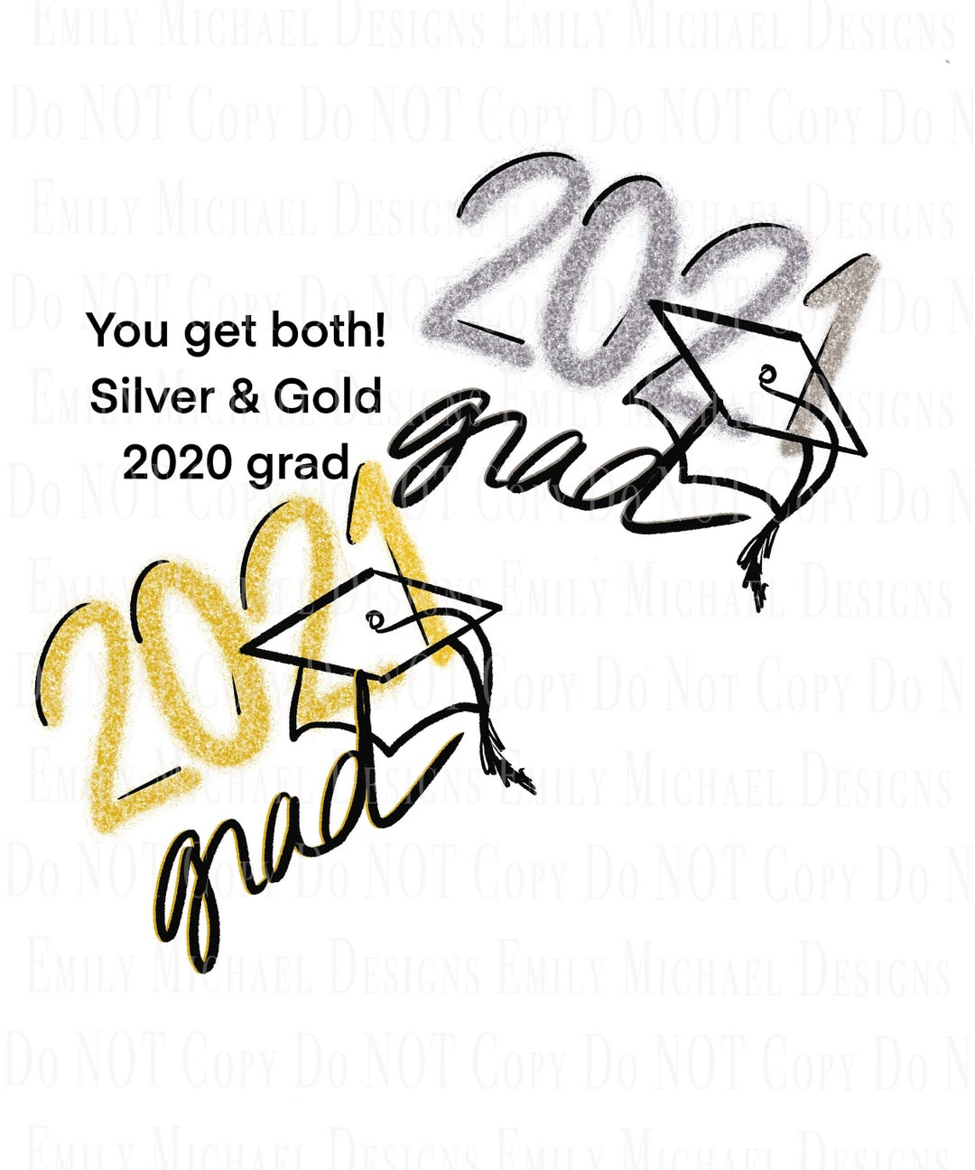 Silver and Gold 2022 Grad Images Graduation Sublimation PNG Grad