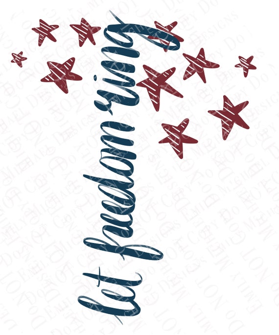 Let Freedom Ring PNG Digital Download for Sublimation DTG Printing Independence Day Art Fourth of July PNG