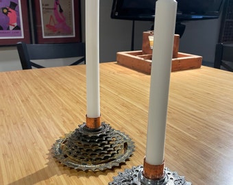 Bike Sprocket Candleholders