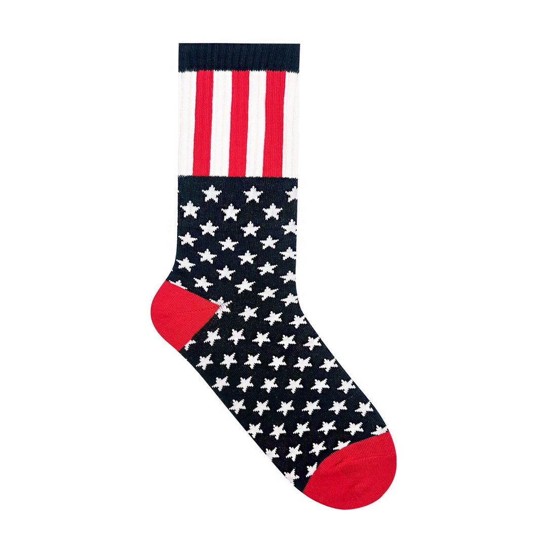 Women's American Flag Socks Patriotic Women Crew Socks Striped Socks ...