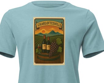 Feiern Sie die Schönheit von Charlottesville mit diesem T-Shirt-Design im Vintage-Poster-Stil!