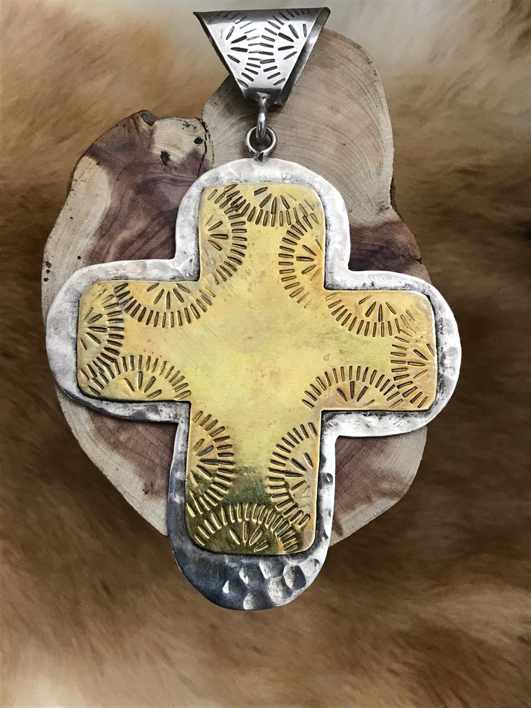 Vintage Mexico TAXCO STERLING Silver Large Cross Pendant - Etsy
