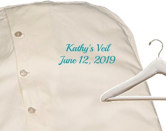 38" Muslin Wedding Veil Bag Kit | Customizable with Embroidery