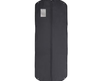 Foster-Stephens 62'' Black Oxford Cloth Polyester Garment Bag | Customizable with Embroidery