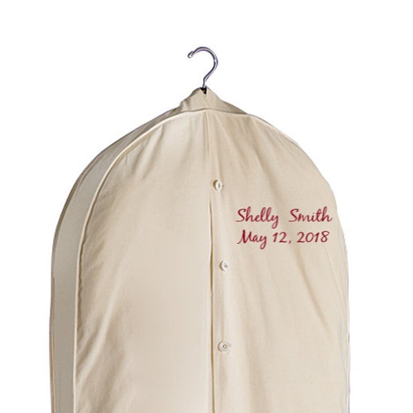 50" Muslin Garment Bag Kit | Embroidered