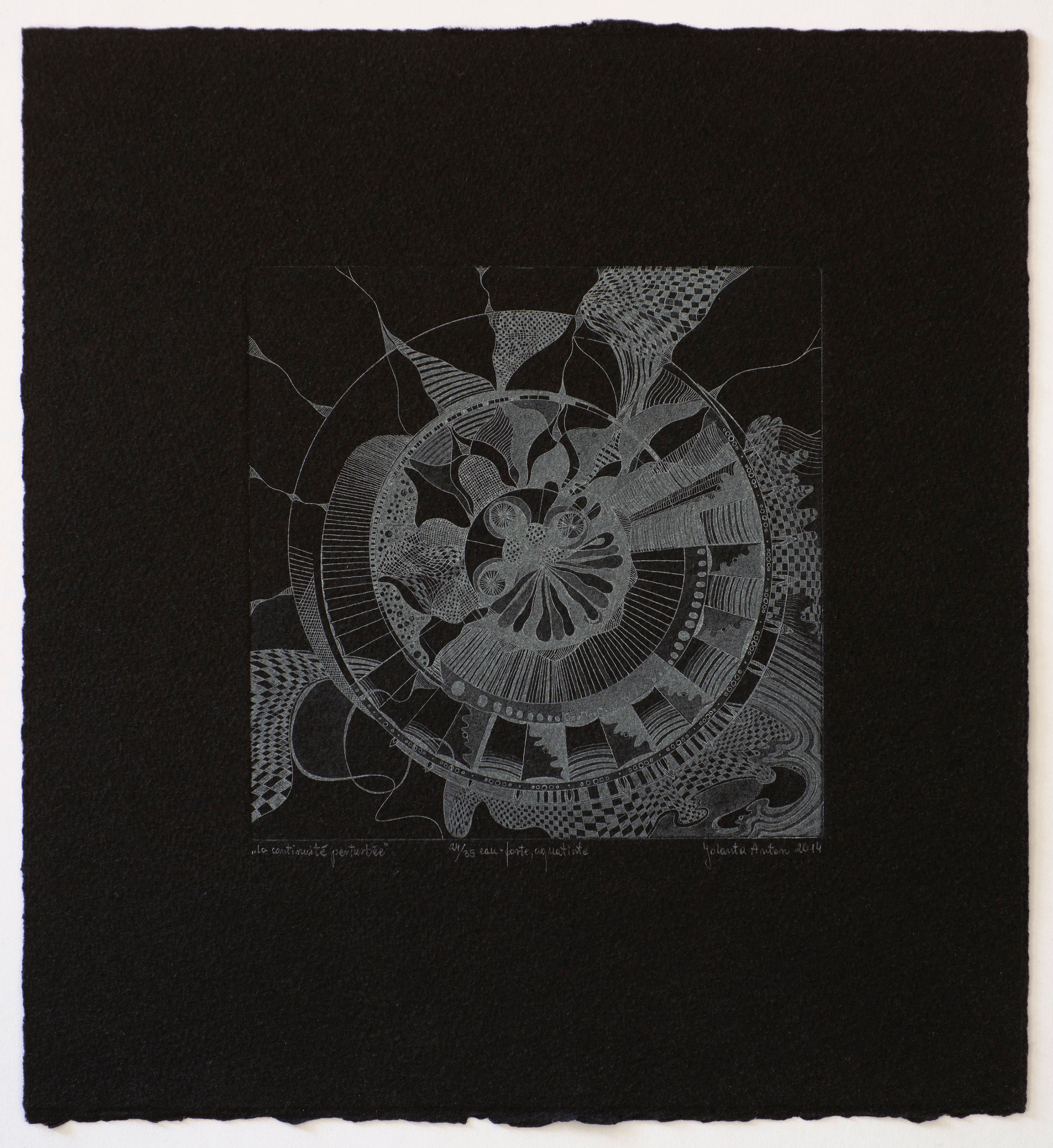 Gravure eauforte aquatinte La continuité perturbée Etsy France