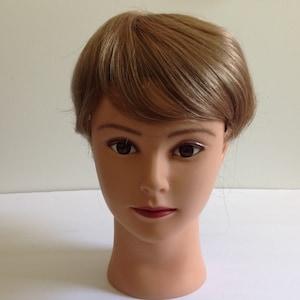 100% Premium Hitzebeständige Double Lace Basis Krone Topper in Balayage Honigbraun