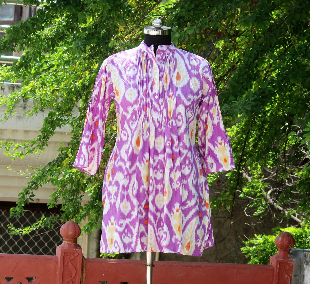 Jaipuri Ethnic Printed Cotton Tunic Kurti for Women Summer Etsy