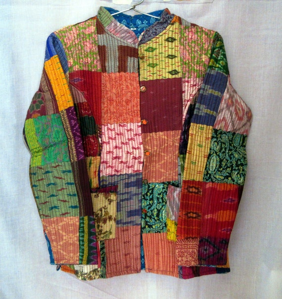 Handmade Women's Kantha Jacket Indian Short Patola | Etsy