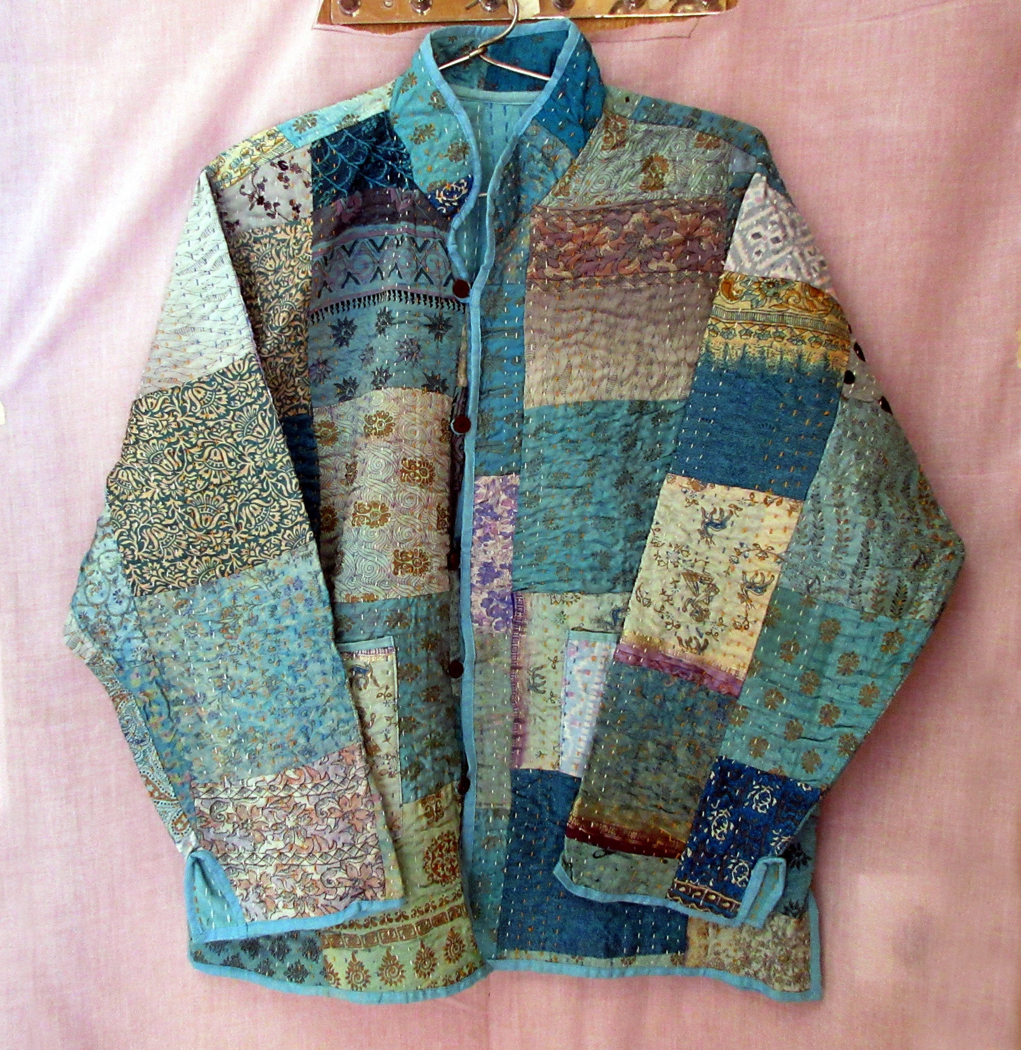 Indian Assorted Sari Patchwork Jacket Handmade Women's | Etsy