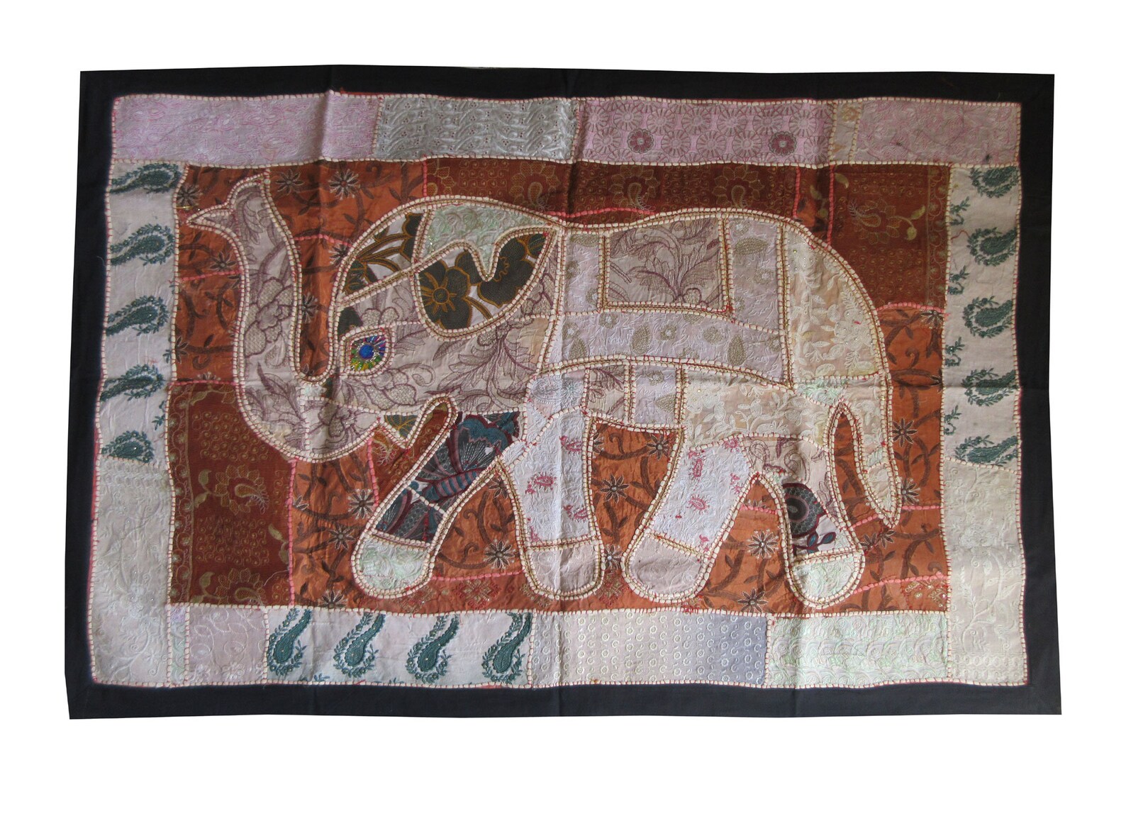 Ethnic Wall hanging Elephant Tapestry Patchwork Embroidery Etsy
