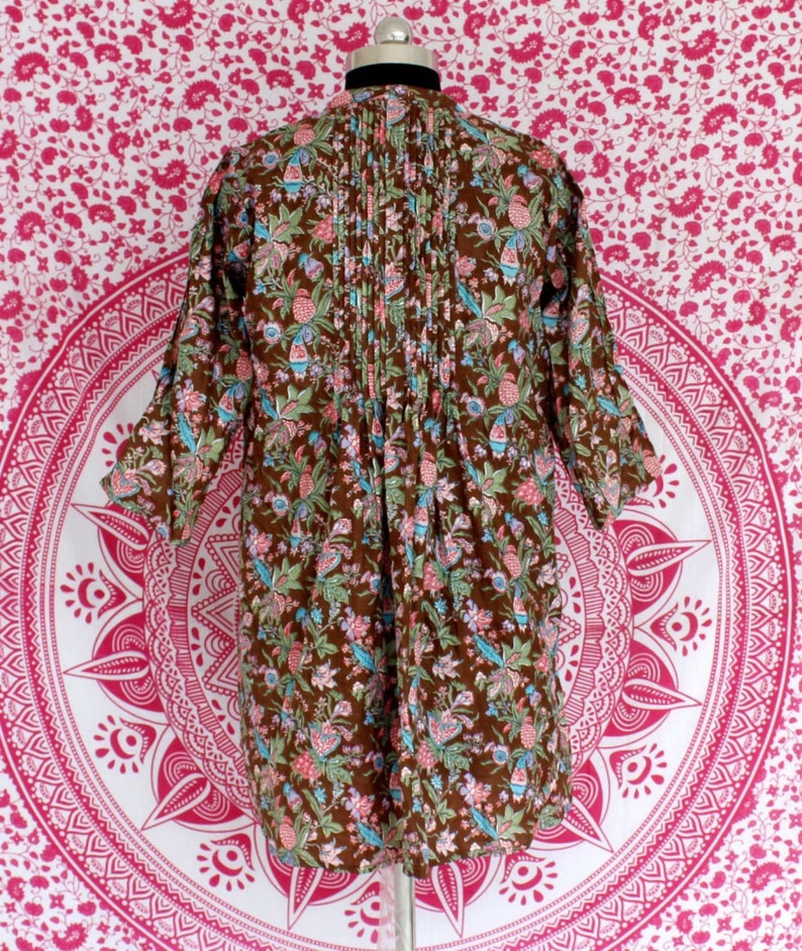 Colorful Bohemian Dress Indian Bird Print Kurti New Fashion | Etsy