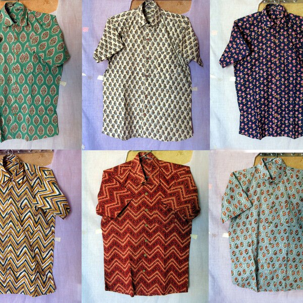 Block Printed Shirt Etsy