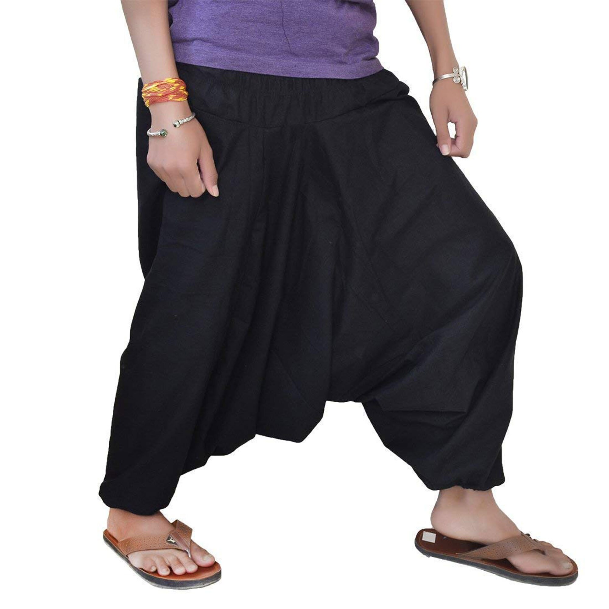 Handmade Plan Yoga Pants Indian Rayon Men's Ali Baba | Etsy
